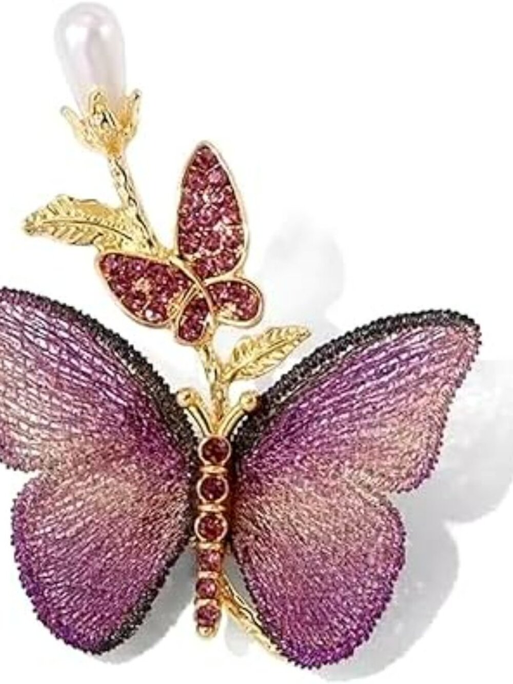 NEW Butterfly Brooch Pin Sparkly Crystal Insect Butterfly Lapel Pin Colorful
